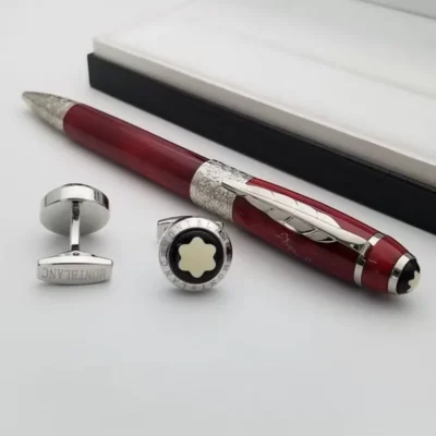 طقم مونت بلانك قلم مع كبك