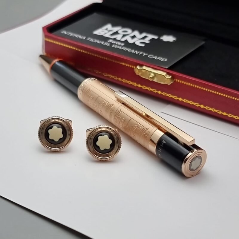 قلم مع كبك مونت بلانك نحاسي