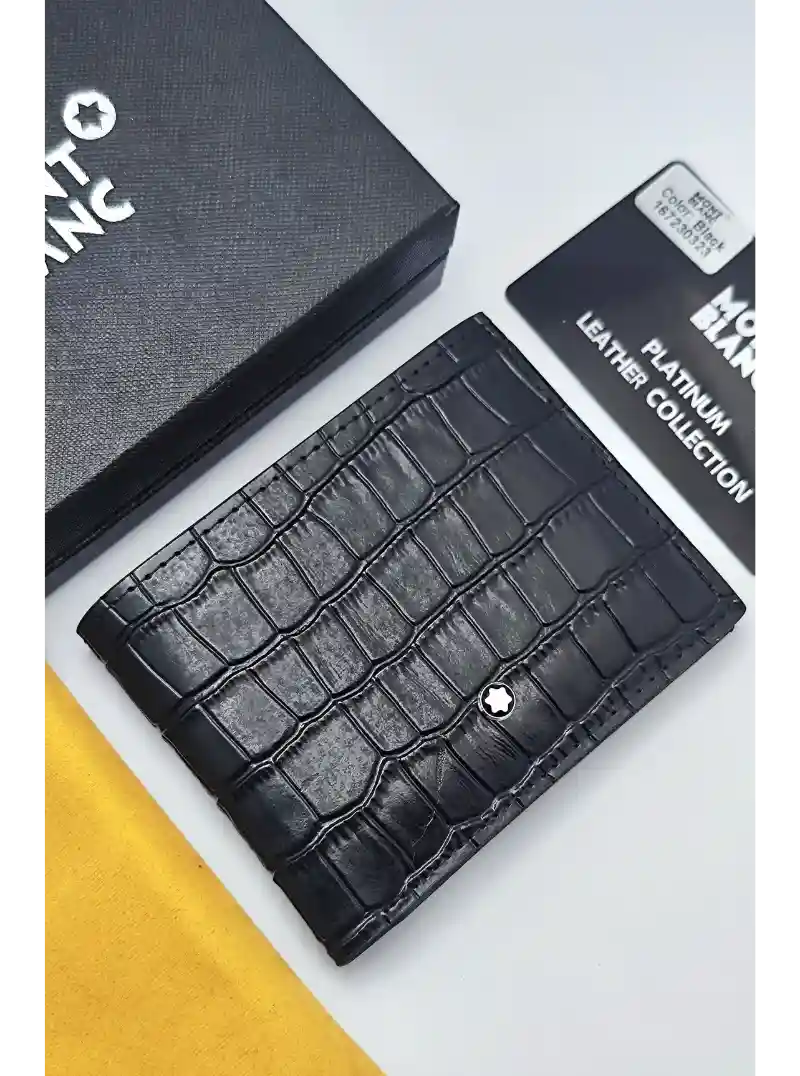 محفظة جلد مونت بلانك