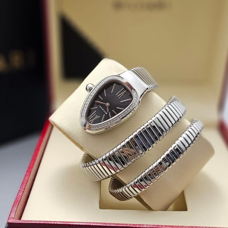 ساعة بولغاري نسائي فضي