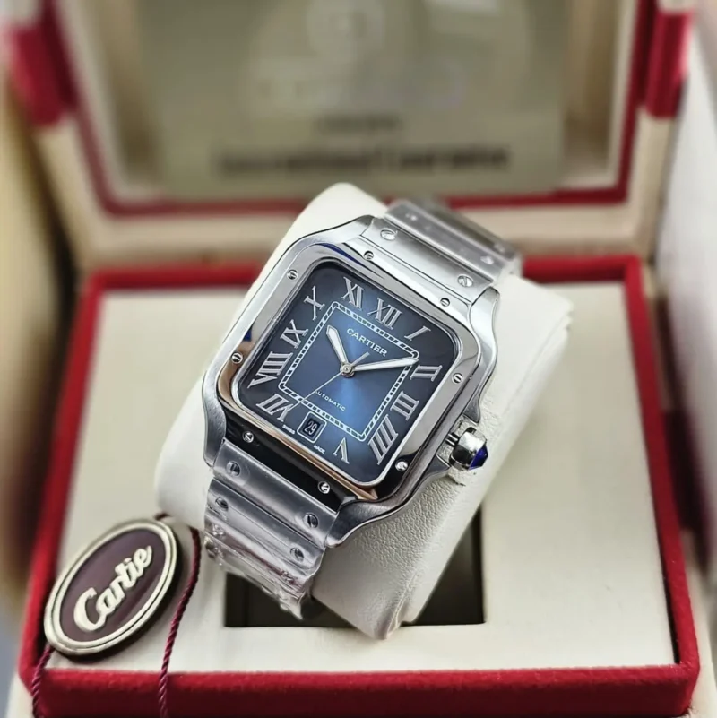 ساعة كارتير رجالي زرقاء