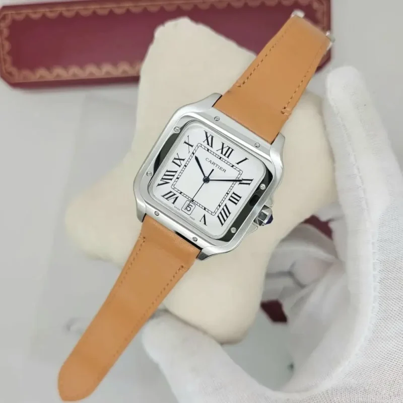 ساعه جلد بني رجالي