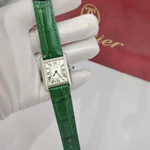 ساعة رجالية جلد اخضر ماركة كارتير