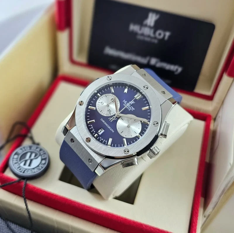 ساعة هوبلت رجالية كحلي