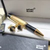 طقم مونت بلانك قلم ذهبي
