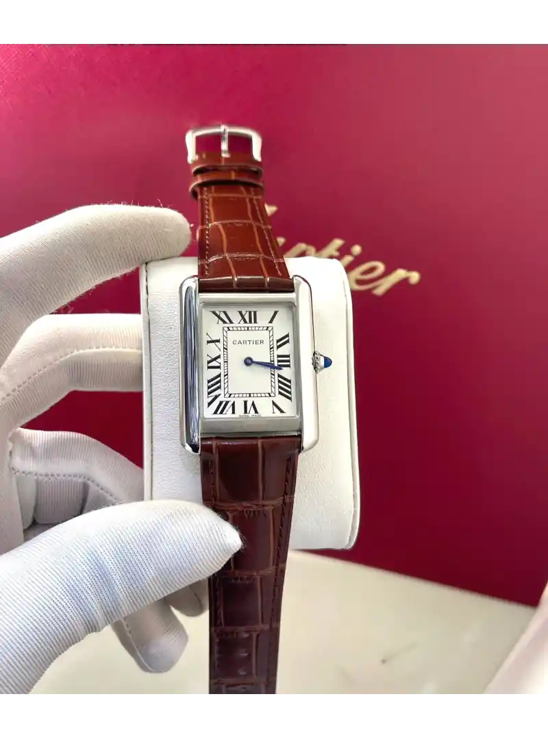 ساعة كارتير رجالي جلد بني