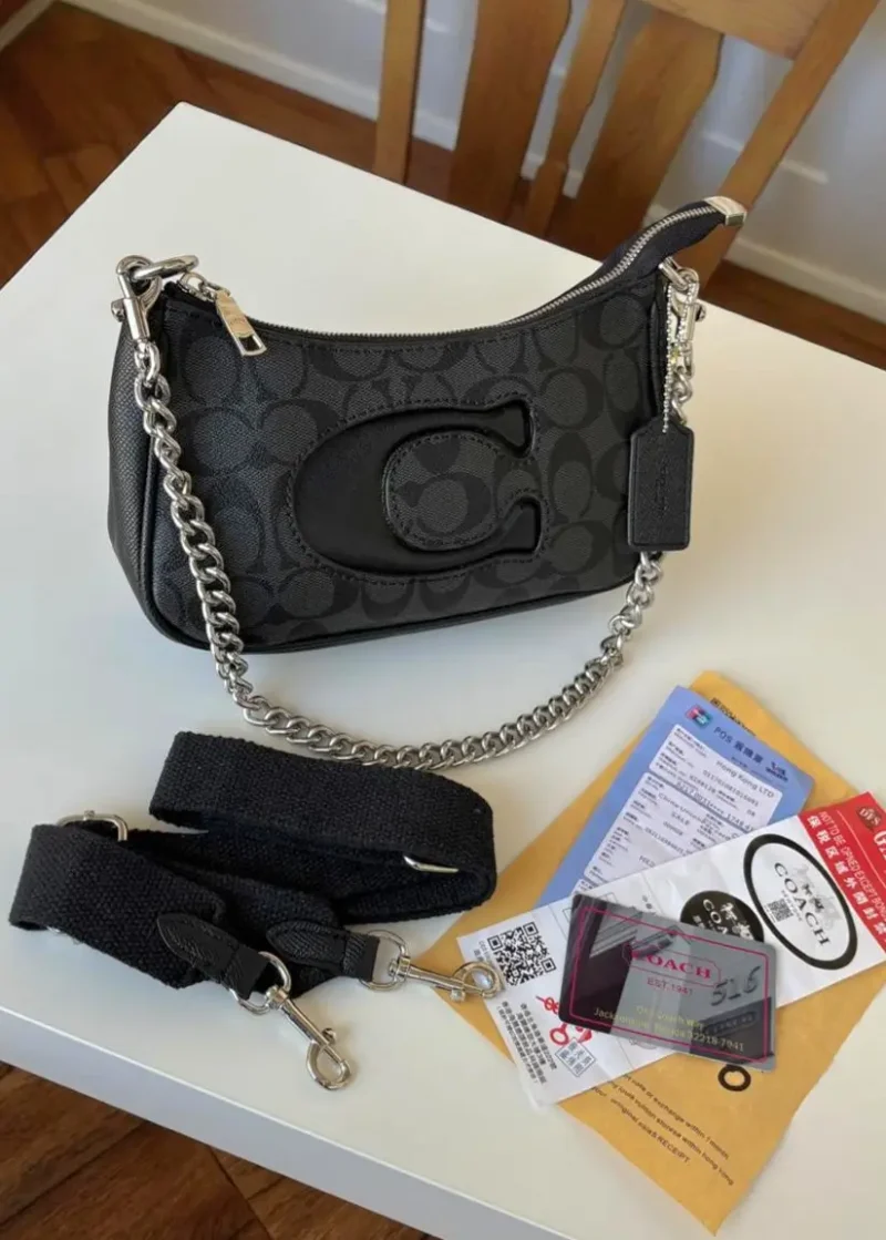 شنطه كوتش اسود كتف سلسال