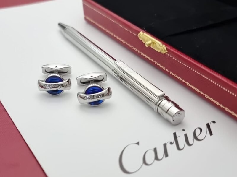 قلم كارتير فضي نحيف