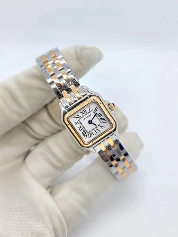 ساعة كارتير بانثر فضي وذهبي