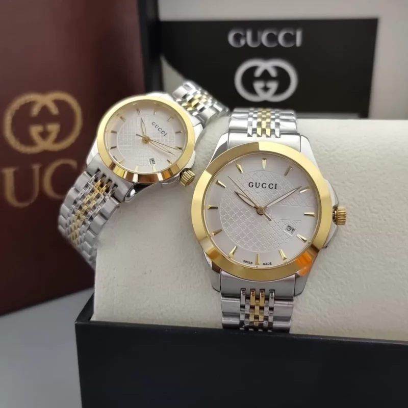 طقم ساعات زوجين قوتشي