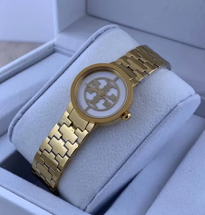 ساعة توري بورش نسائيه ذهبيه