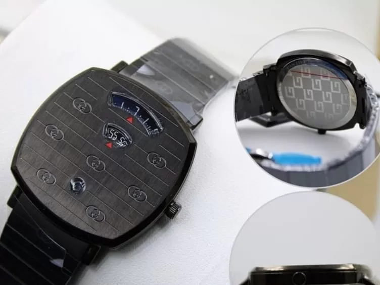 ساعه قوتشي رجاليه سوداء