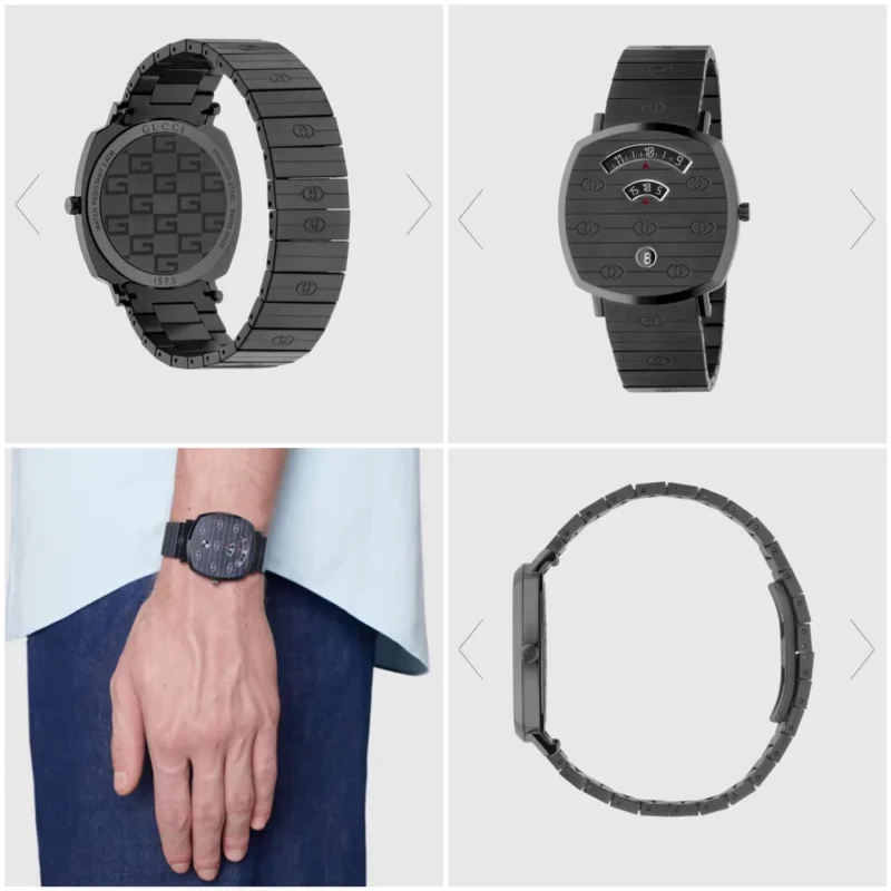 ساعه قوتشي طبلون سوداء