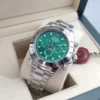ساعه رولكس فضي مينا أخضر