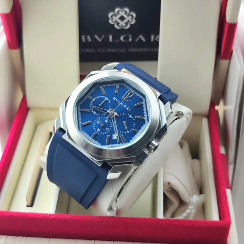 ساعة بولغاري رجالي ربل ازرق