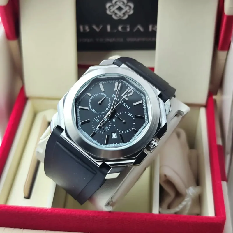 ساعة بولغاري رجالية سوداء