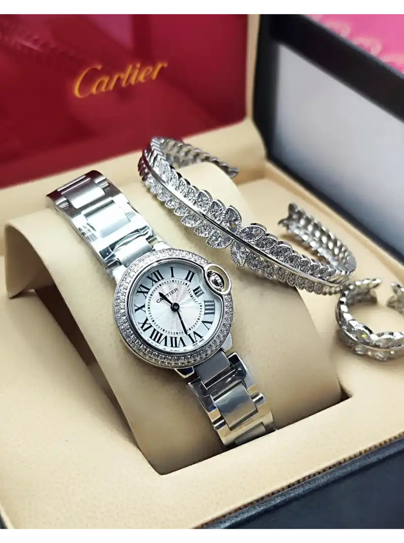 ساعة ماركة كارتير مع خاتم واسواره