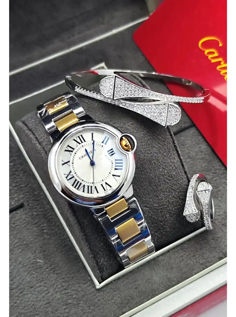 طقم ساعه واسواره وخاتم