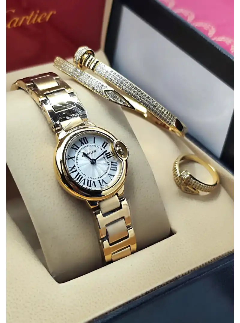 طقم نسائي ساعه واسواره وخاتم