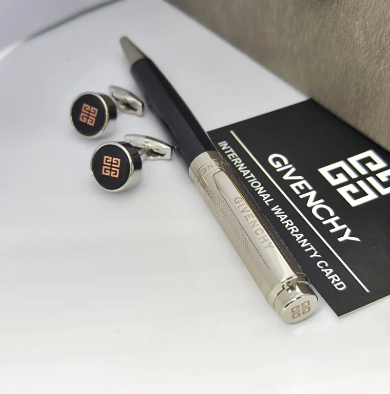 قلم جفنشي فضي واسود