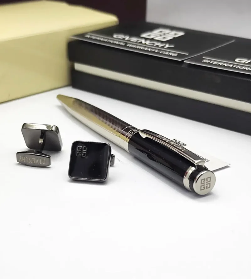 قلم جيفنشي اسود وفضي