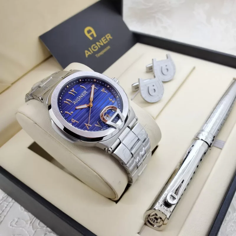 طقم رجالي ساعه وكبك وقلم