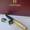 قلم اقلم اسود وذهبي