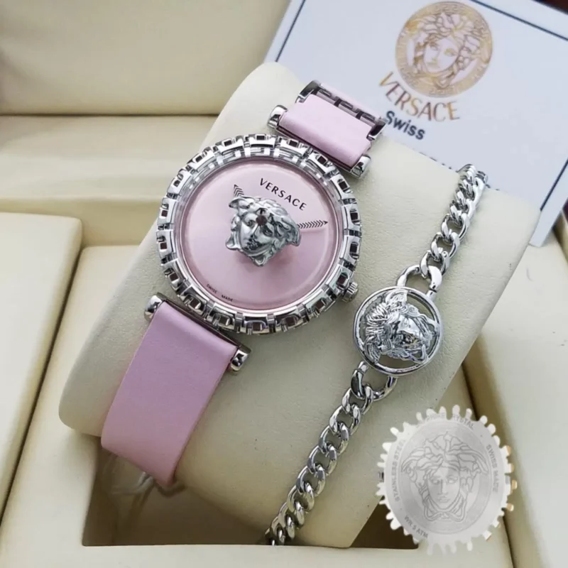 ساعات فرزاتشي جلد وردي