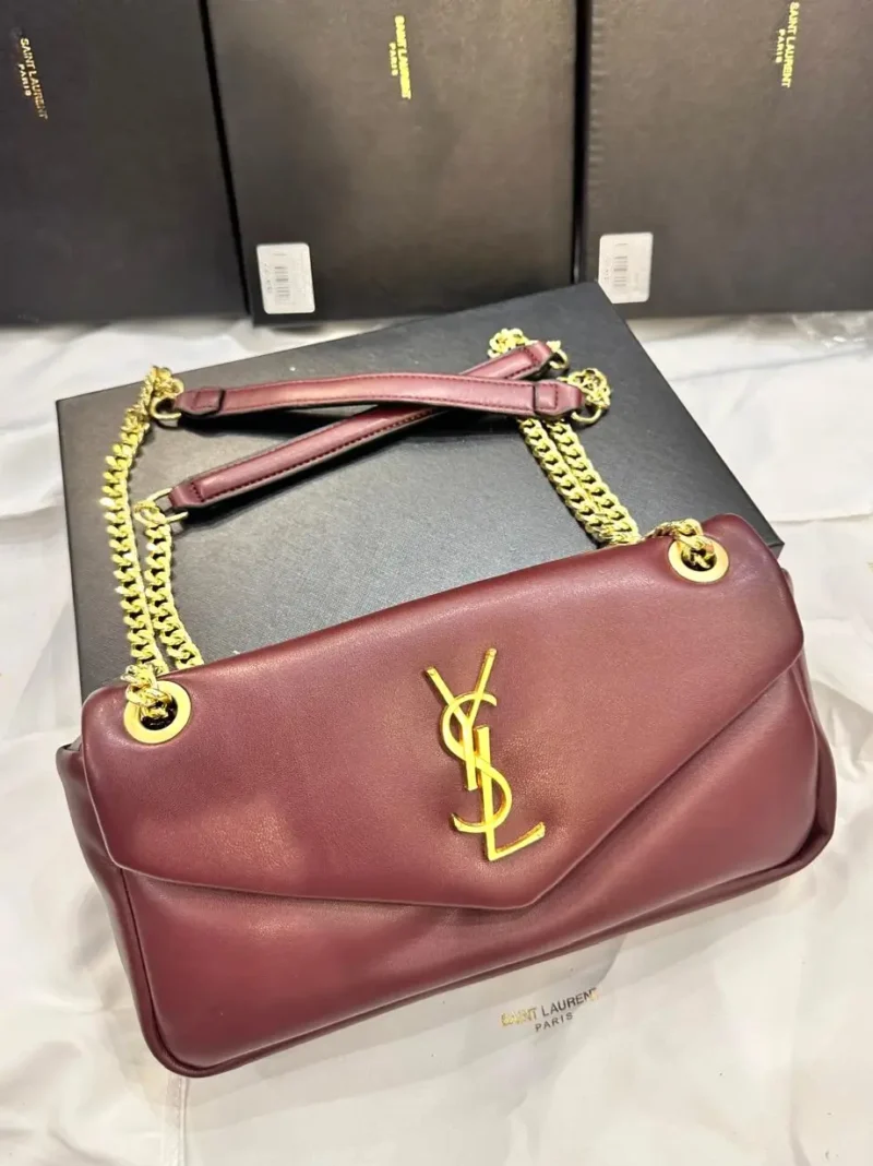 شنط اف سان لوران عنابي