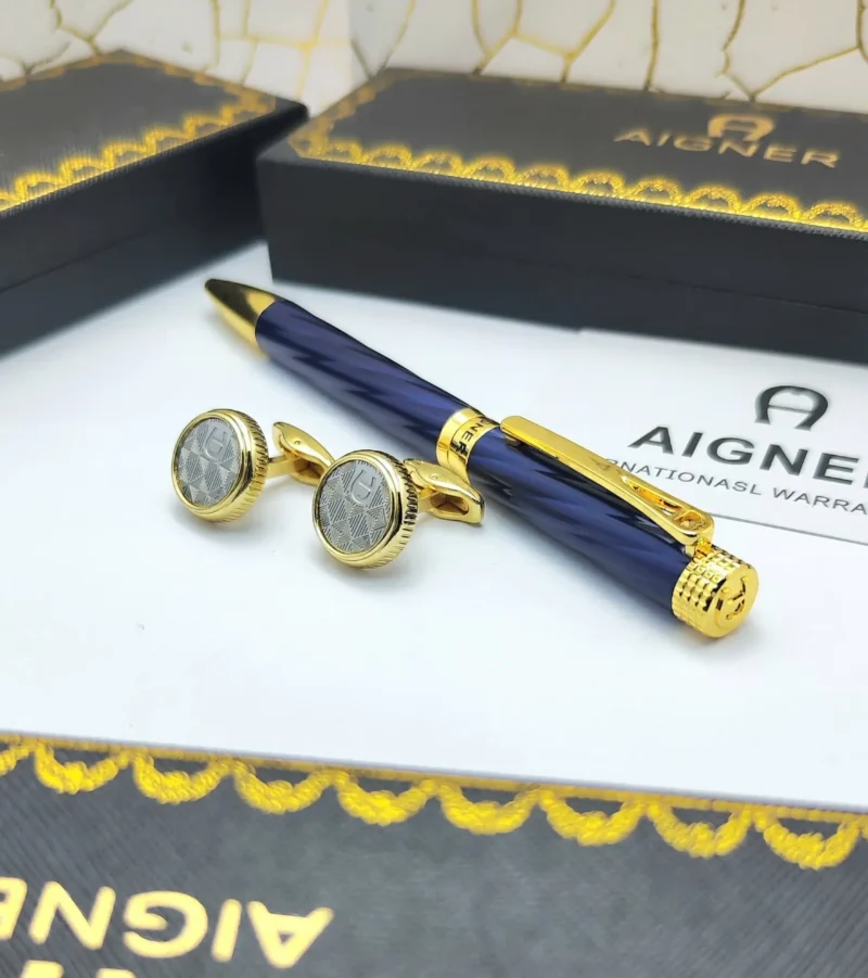 كبك وقلم ماركة لون كحلي