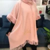 شال شتوي نسائي وردي