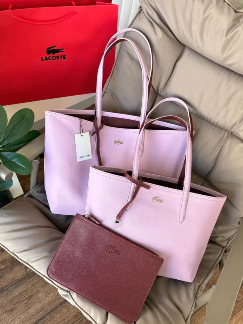 شنطه ورديه لاكوست