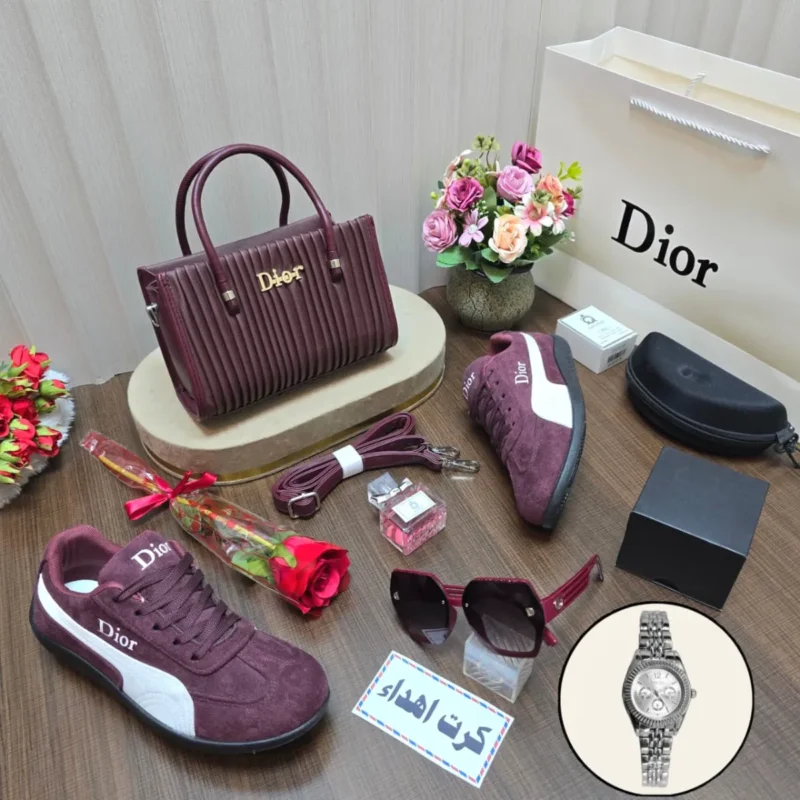 طقم شنطة مع شوز ديور