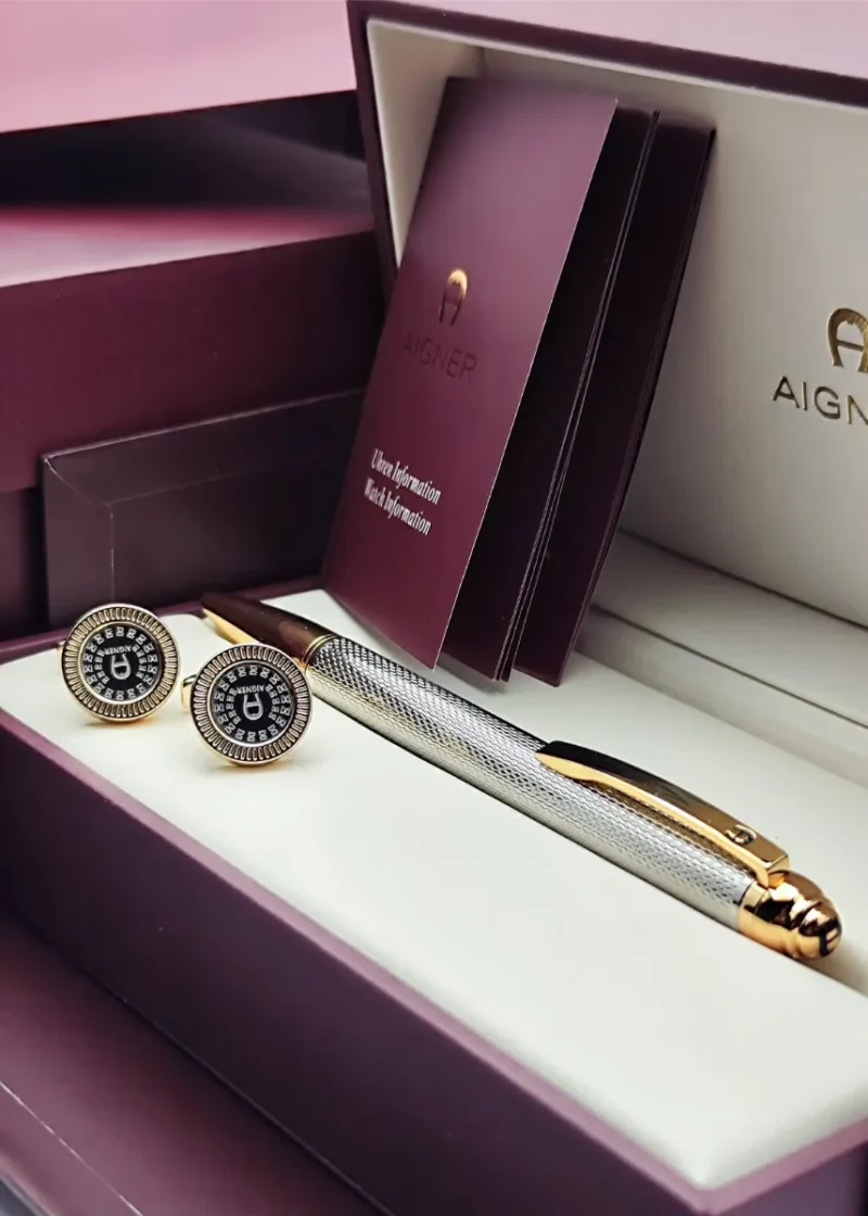 قلم اقنر فضي وذهبي