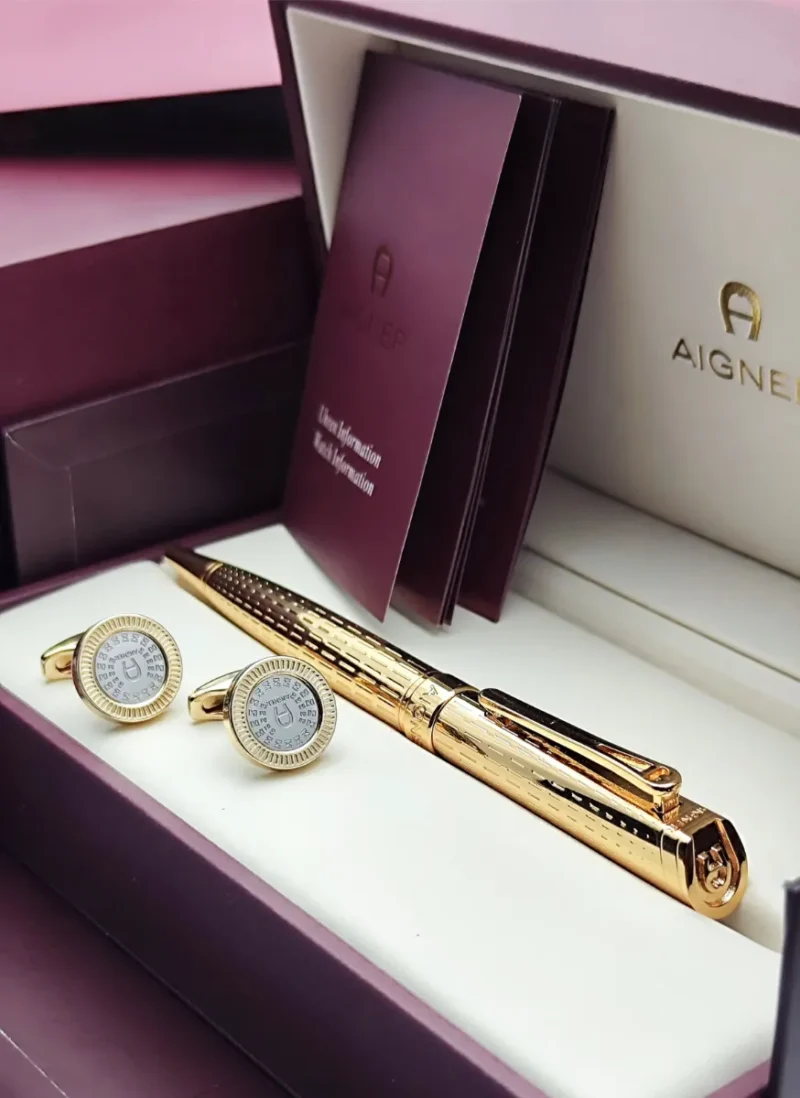 قلم وكبك اجنر ذهبي