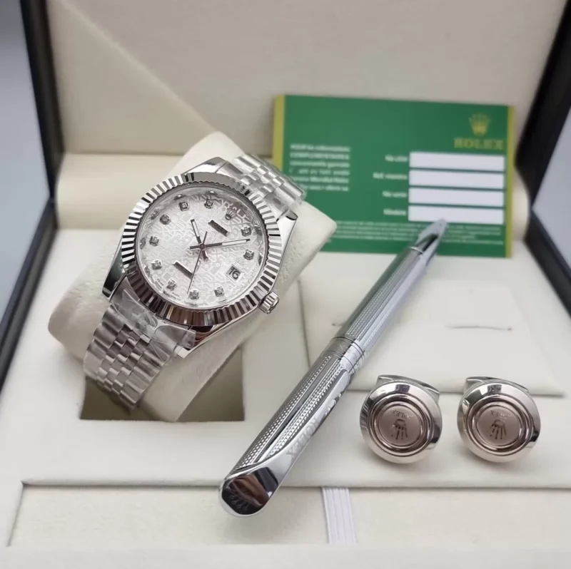 بوكس قلم وكبك وساعه رولكس