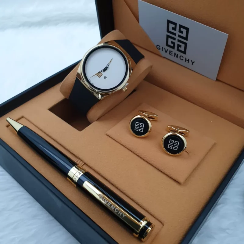 ساعة جفنشي جلد رجالي