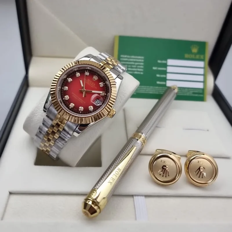 طقم رولكس ساعه قلم كبك