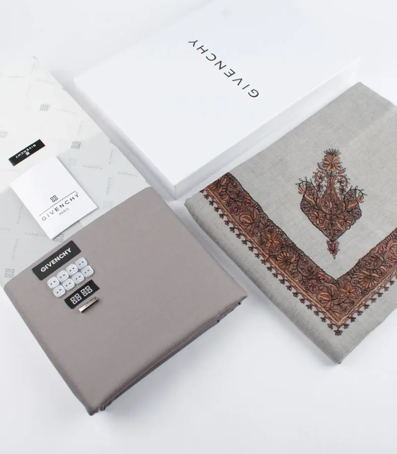 شال رجالي كشميري شتوي رمادي