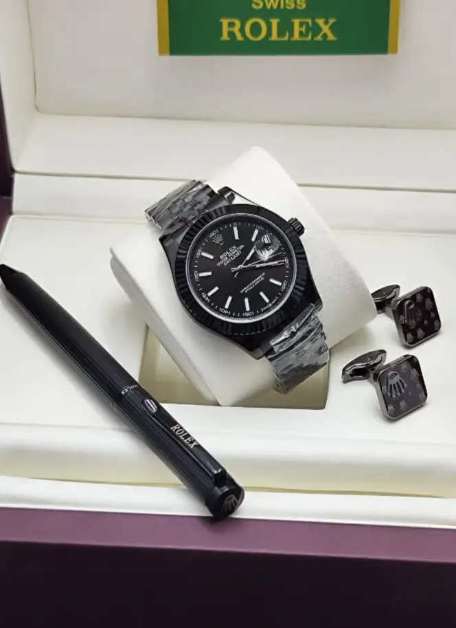 ساعه قلم كبك رولكس لون اسود