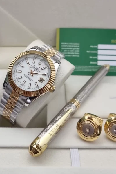 طقم ساعة وقلم رولكس