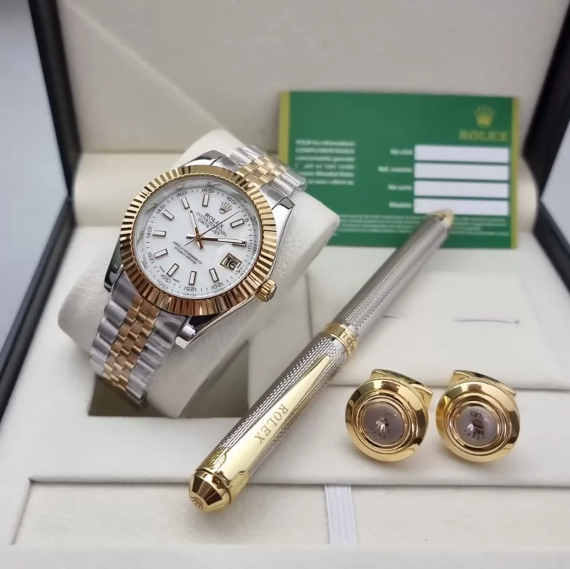 طقم ساعة وقلم رولكس