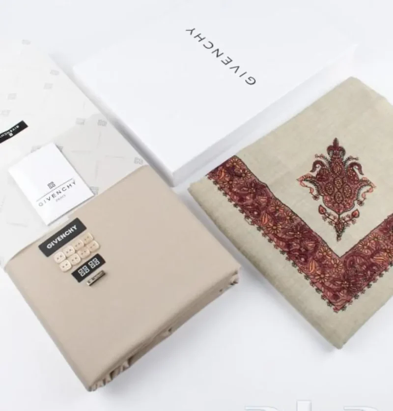 طقم قماش وشال كشميري