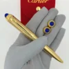 طقم قلم وكبك ذهبي
