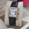 ساعه كارتيه تانك جلد اسود