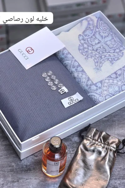 طقم ثوب رجالي شتوي وشماغ كشميري