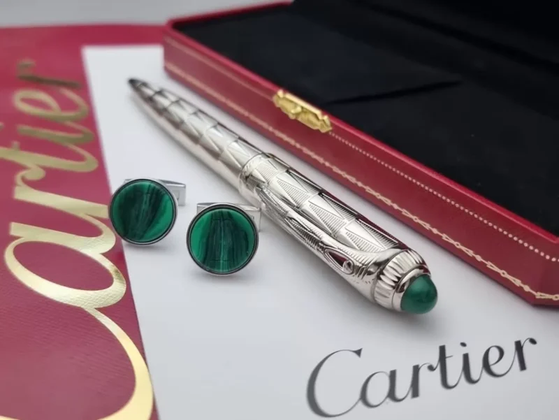 قلم كارتير فضي منقوش