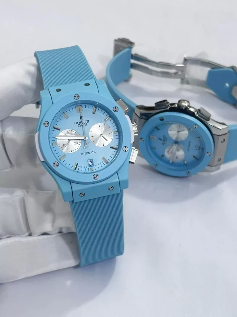 ساعه هوبلت ربل ازرق