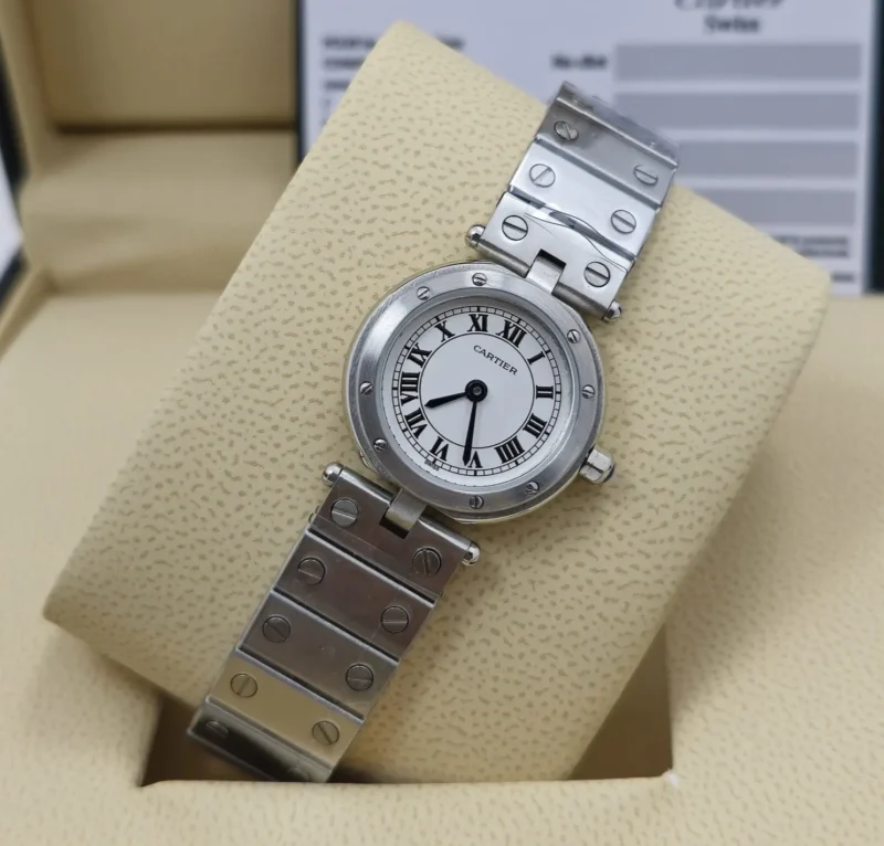 ساعه كارتير نسائيه فضي