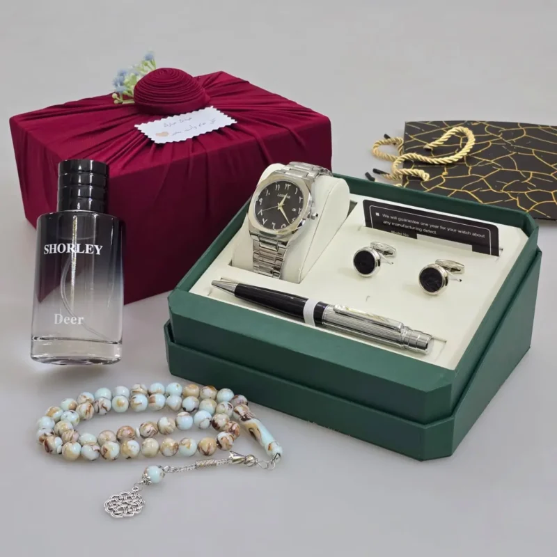 طقم هديه رجالي ساعه وقلم وكبك